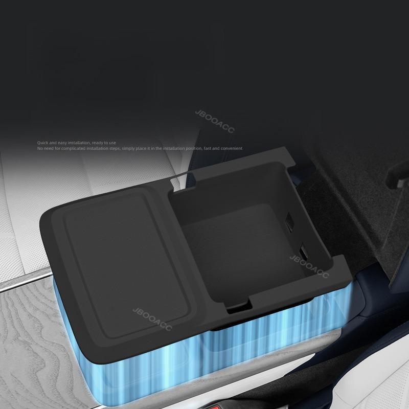 For Geely ZEEKR 9X 2025 2026 Car Center Console Armrest Storage Box Case Silicone Organizer Case Car Accessories Dustproof Pad
