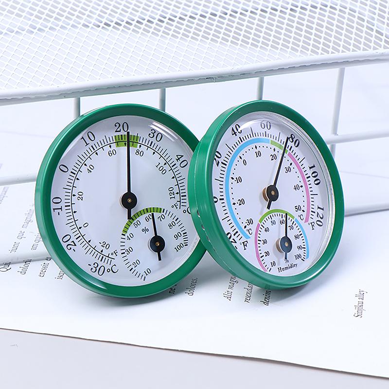 2 In 1 Aluminum Alloy Thermometer Hygrometer Wall-Mounted Thermometer For Home Office Temperature Humidity Meter