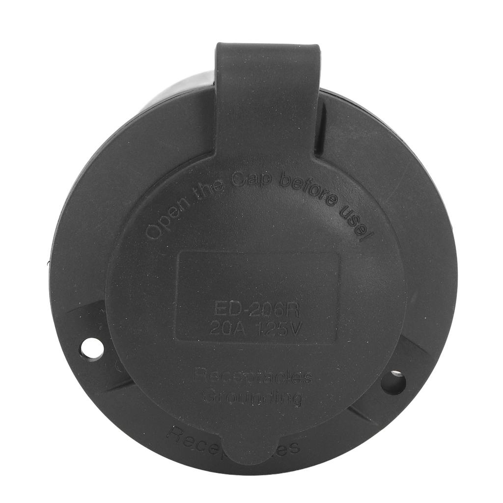 Flanged Power Outlet 2 Pole 3 Wire PC and Rubber Straight Blade Flanged Outlet 125V 20A