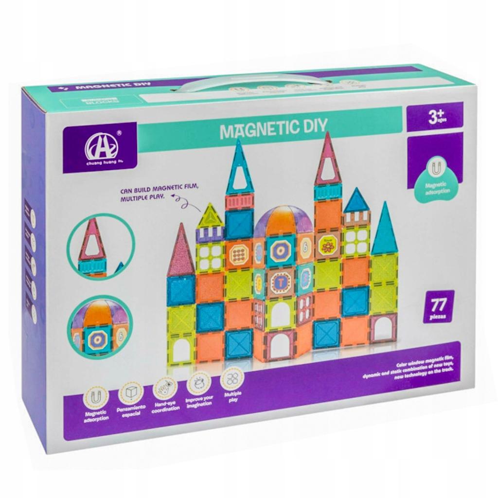 [PACZB][5] Magnetic Building Blocks 77 pcs Z1109