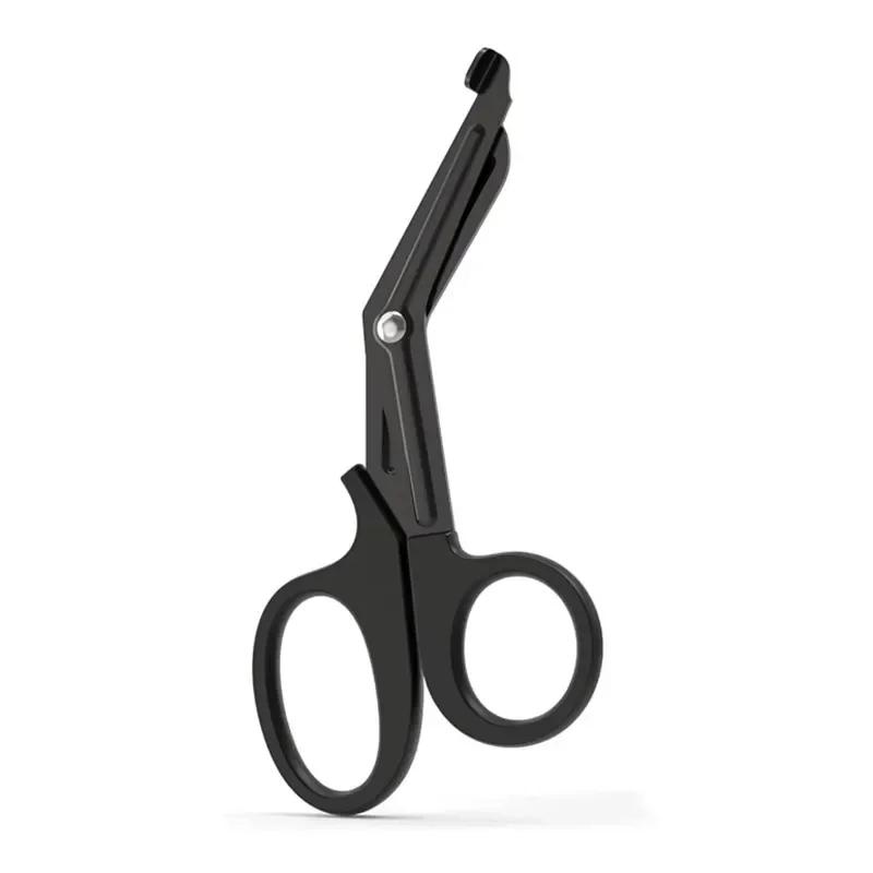 Multi-purpose Rescue Scissors 18.5/15cm Stainless Steel with Safety Curved Blades Camp Use Suitable for Cutting Tape Bandages