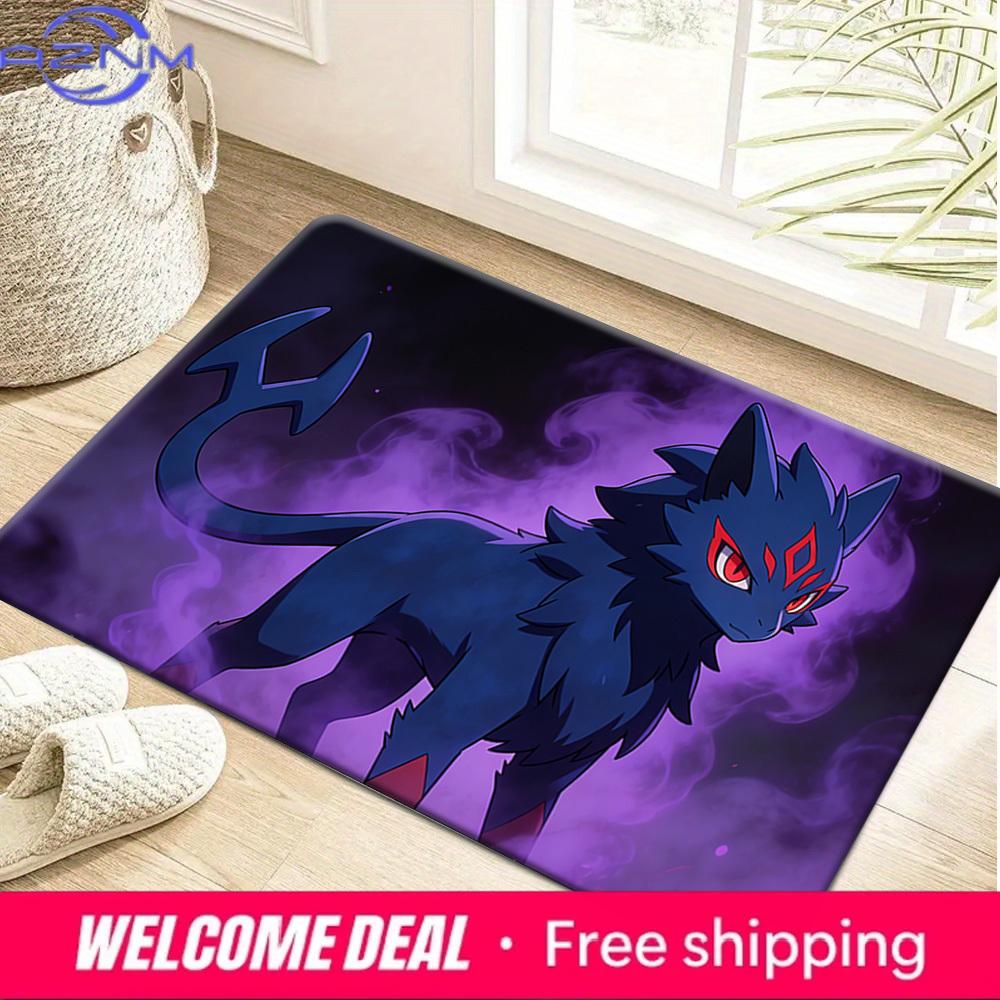 

Pokemon Blue Fire Cat Purple Smoke Print Non-Slip Floor Mat Doormat 40cm x 60cm