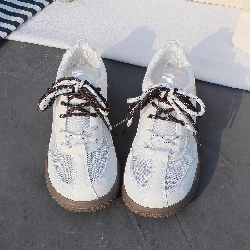 Summer women's shoes breathable mesh retro German training shoes 2025 new lightweight casual little white shoes versatile sports board shoes