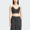 Adidas Originals Tape Bra Top Color Block Shoulder Strap Knitted Casual Sports Bra Women Underwear Black IT7299