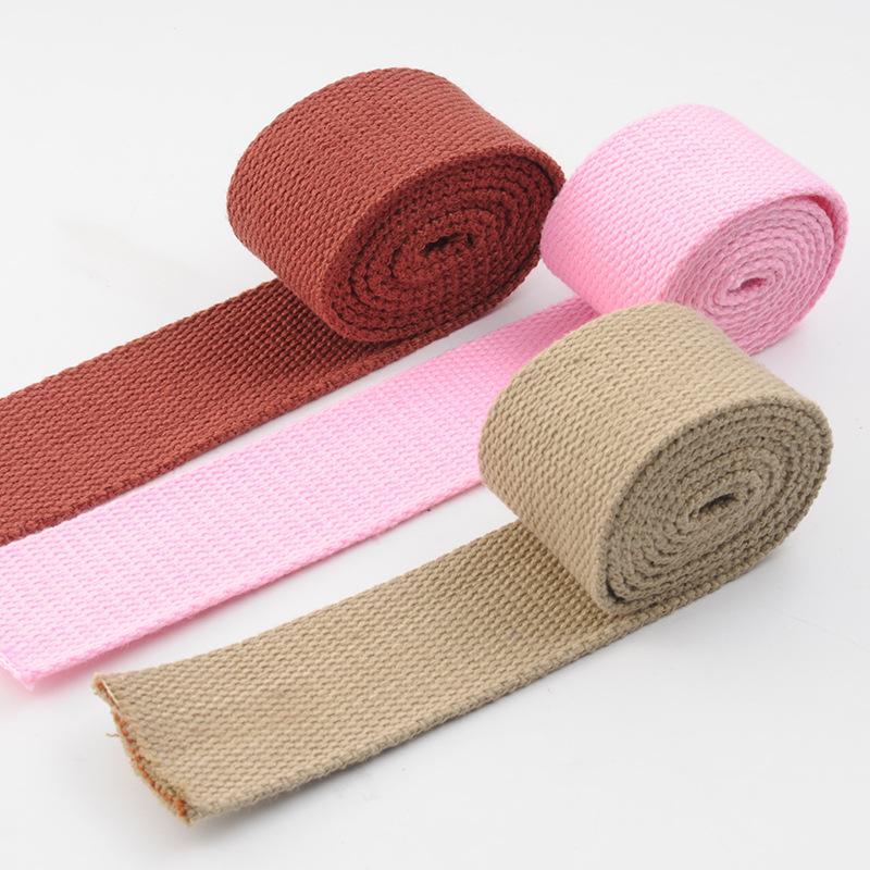 3.8cm Colored Polyester Cotton Webbing for Bags & Clothing - Edging Tape & Shoulder Strap Ribbon