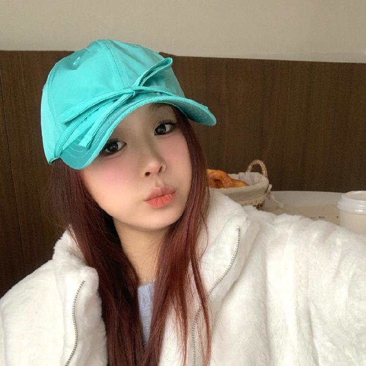 Modern Balletcore Bow Baseball Hat for Exercise Soccer Yoga Running Sports