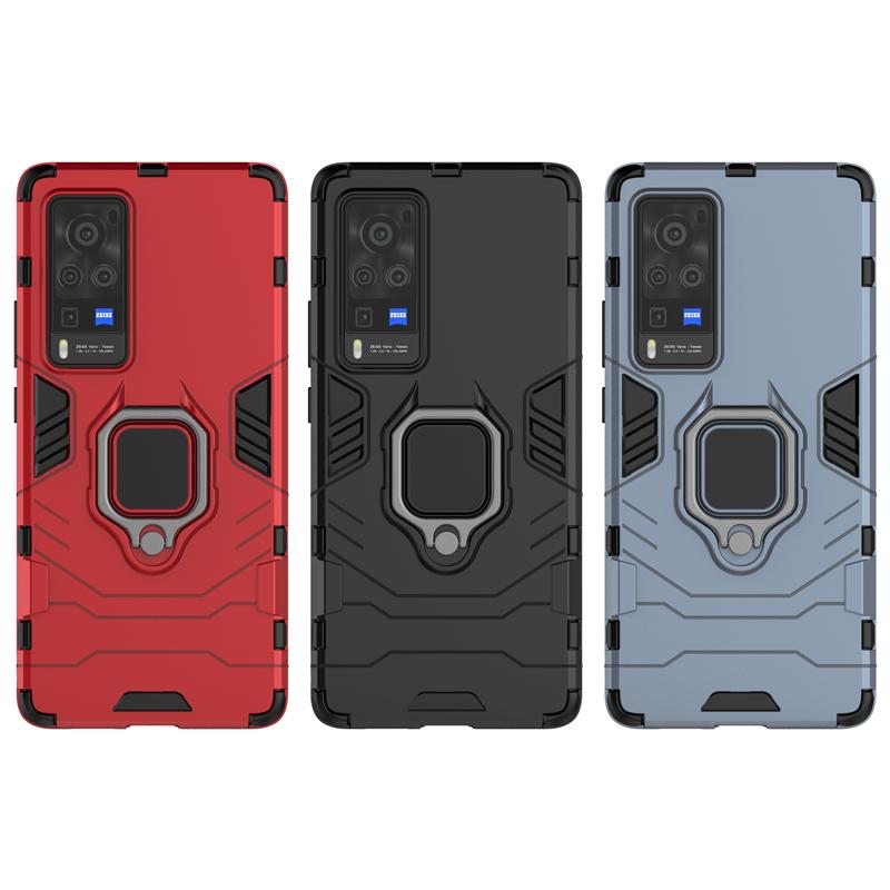 Magnetic Metal Ring Holder TPU Bumper Armor Shockproof Case For VIVO X30 X50 X60 X70 Pro Hard Plastic Back Cover Coque Funda