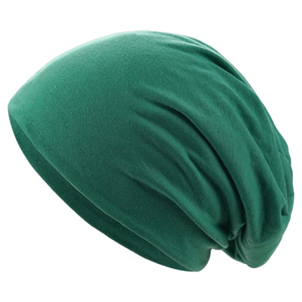 Jednokolorowa dwuwarstwowa luźna czapka - Oddychający splot do jazdy na rowerze na świeżym powietrzu, biegania i po porodzie