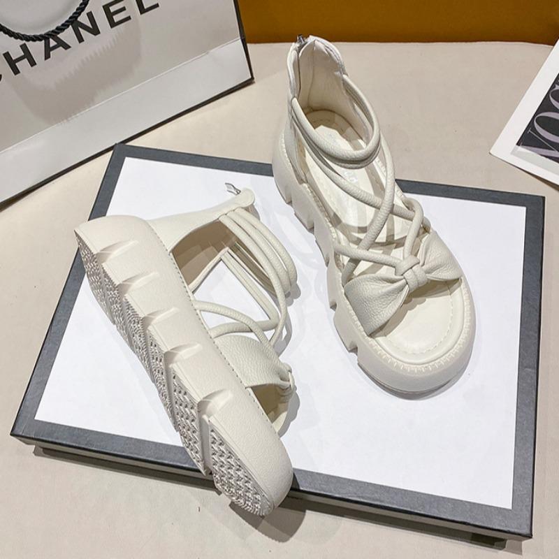 Ladies Summer Fairy Style New Versatile Muffin Platform Sandals