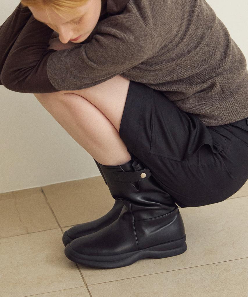 Komorebi Museum Km267-M Handmade Cup Sole Snap Mid-Calf Boots | 2 Colors