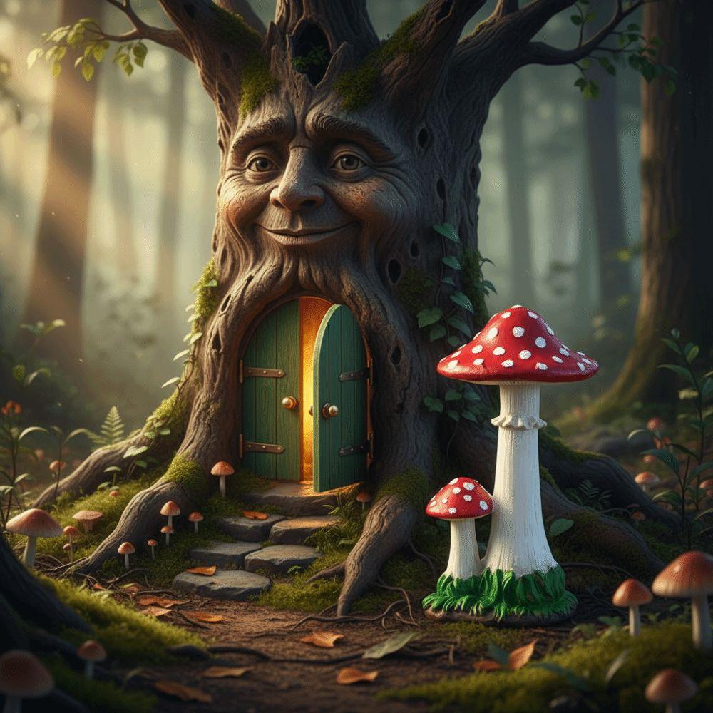 DIY Artificial Mushroom Ornament  for Villa Landscape Courtyard Kindergarten and Lawn Decoration