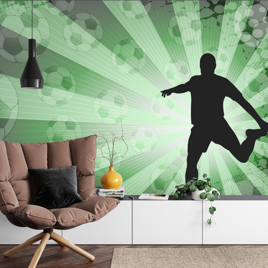 Photomural Football Player Silhouette Structural Vinyl 312x219