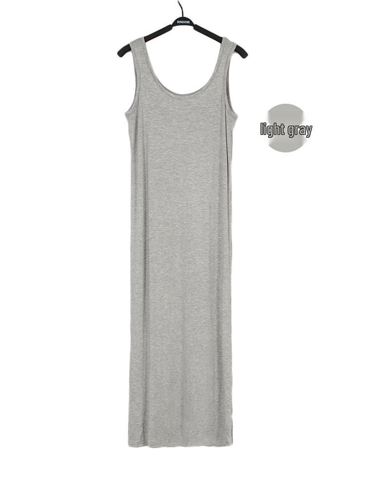 Women's Plus Size Spaghetti Strap Loose Modal Long Beach Dress