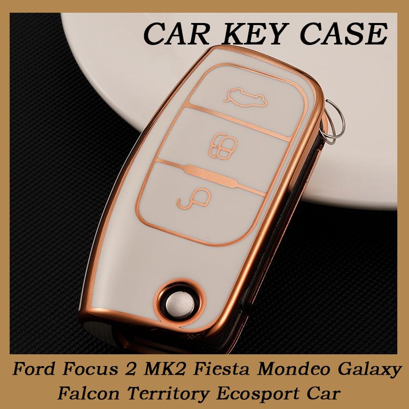 

Phnom Penh TPU Folding Key Cover Bag Shell Case Keychain Protector For Ford Focus 2 MK2 Fiesta Mondeo Galaxy Falcon Territory Ecosport Car чорний
