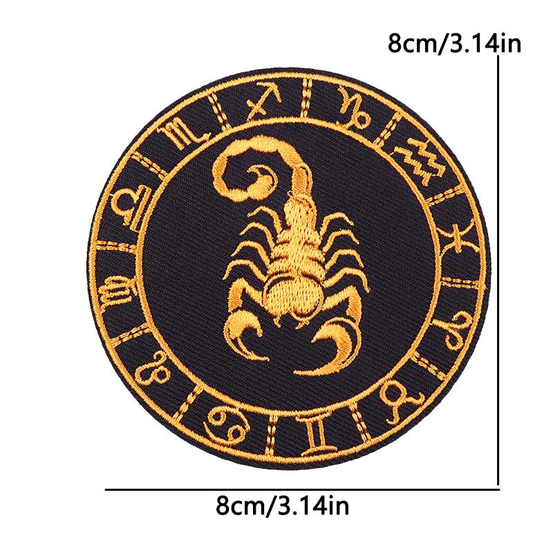 12 Zodiac Signs Embroidery Patch Iron On Patches Complete Set Horoscope Constellation Design for Jacket Backpack Daily Decor