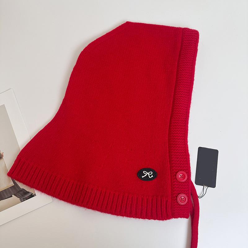 Balaclava Hat Women's Winter Korean Warm Hat Scarf Scarf Integrated Couple Ear Protection Shawl Knitted Hat
