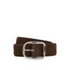 Italian Suede Belt Medium Brown Su25