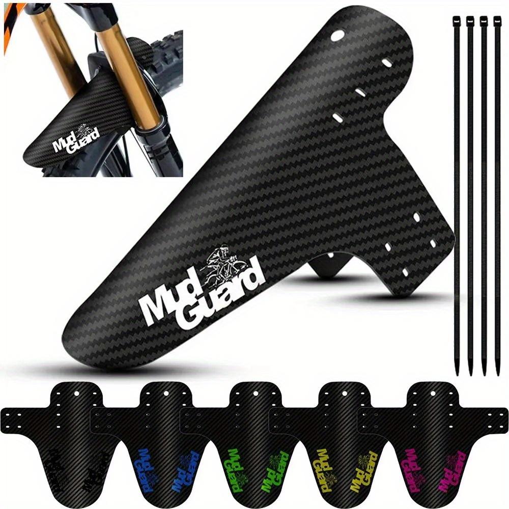 2pcs Bicycle mudguards,  carbon fiber patterned bicycle mudguards, suitable for front and rear wheels, ultralight mountain bike mudguards.