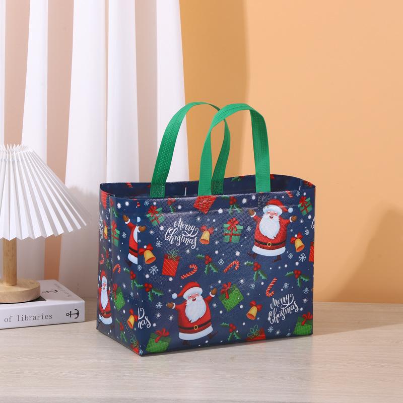 1pcs Christmas Gift Bag Santa Claus Non-woven Candy Gift Packaging Tote Bag Christmas Party Supplies Happy New Year