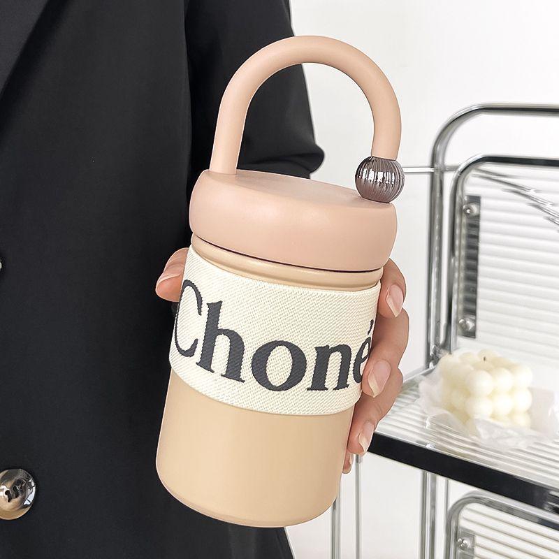 

Кофейный тамблер из нержавеющей стали 316 400 мл Изолированная дорожная кружка для женщин Герметичная вакуумная фляга Минималистичная чашка для подарка для горячих/холодных напитков 400ml светло-розовый