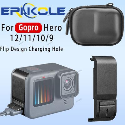 Gopro Hero 13 12 11 10 için Saklama Çantası Taşıma Çantası Açılır Pil Yan Kapağı Ekran Koruyucular Film Go pro Hero Aksesuarları