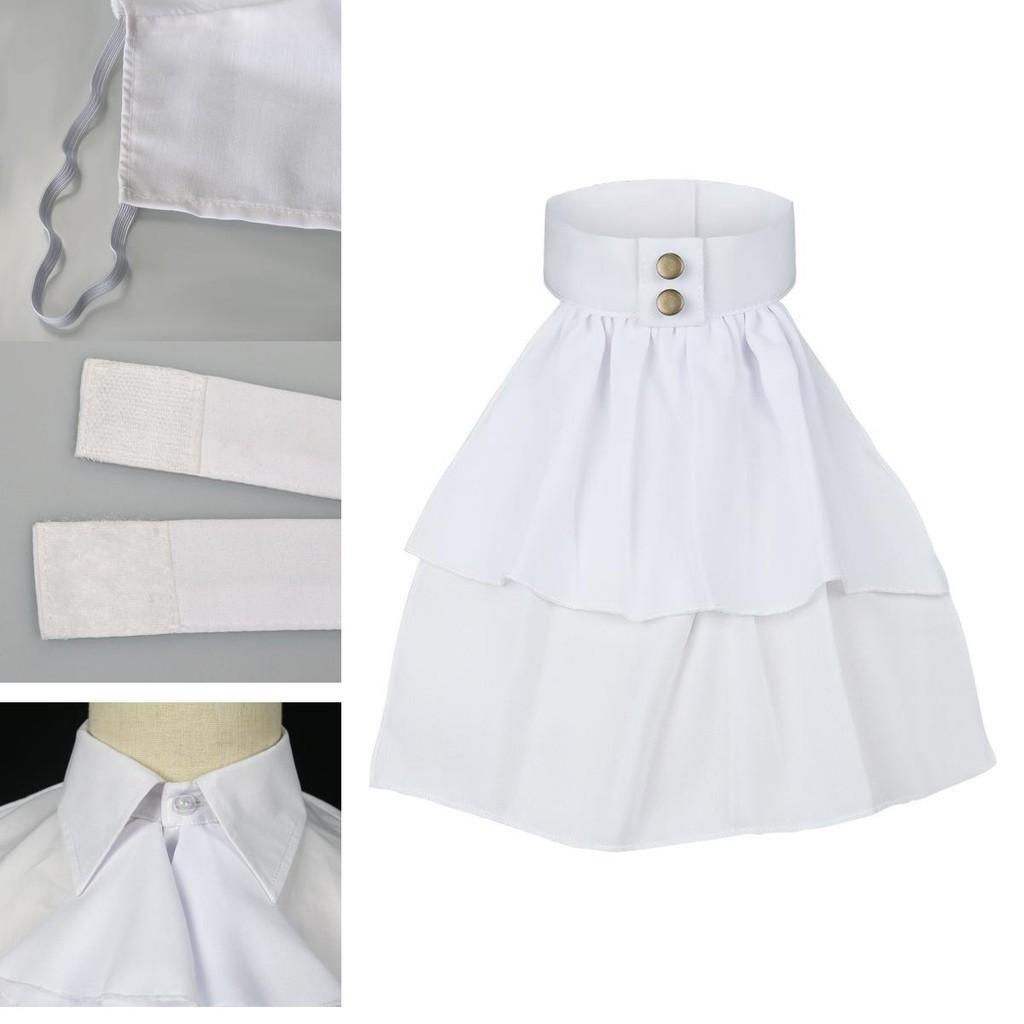 Autumn/winter/spring/summer Unisex Shirt With Embroidered False Collar