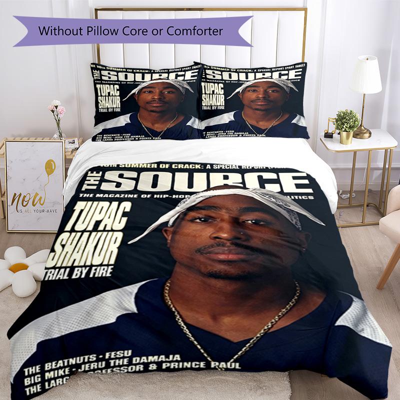 2Pac Bedding Set Design For Dormitory Machine Washable Perfect Gift For Friends Family