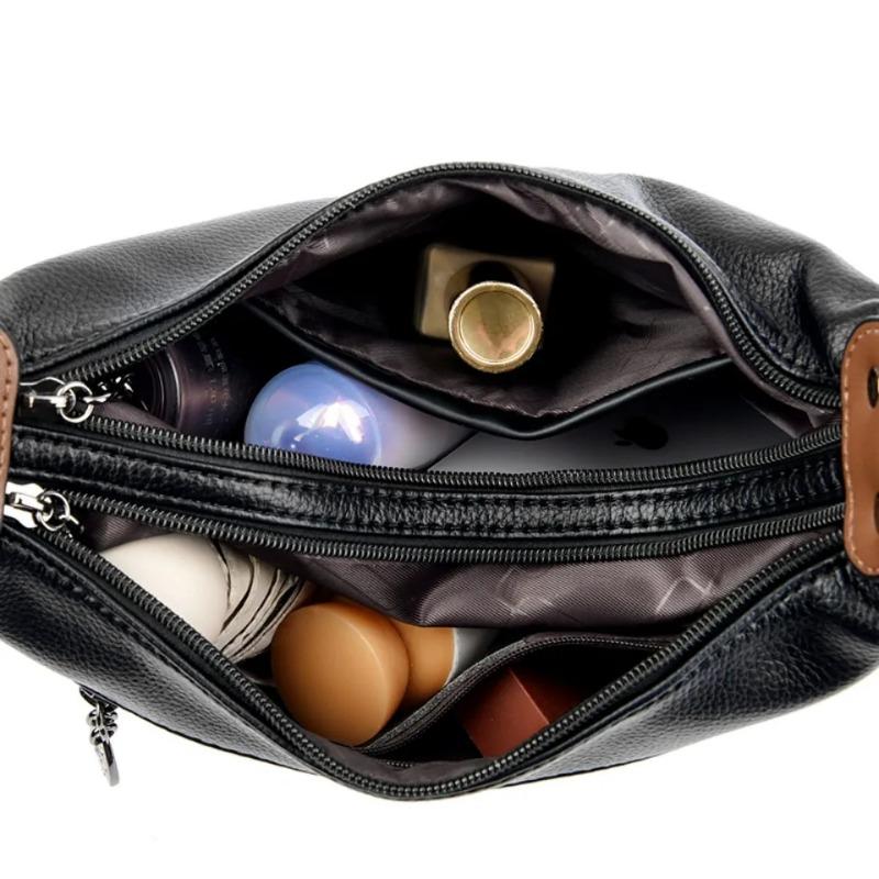 High-Quality PU Women's Leather Tote Handbag Luxury Designer Shoulder Crossbody Bag Ladies' Casual Messenger Bag