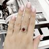 Silver Ring with Natural Ruby 2.03ct, Cubic Zirconia, Weight of the Product 4.22 G (2165125)