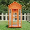 Vidaxl Bird Cage, Brown, 91.5X53X170 Cm, Solid Pine Wood