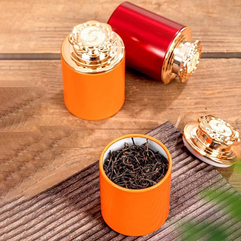 1Pc Creative Mini Empty Tea Tin Can Household Tea Sealed Jar Portable Travel Small Tea Box Metal Storage Can