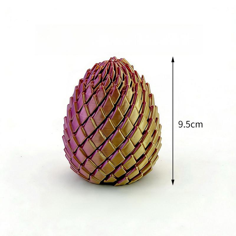 Uovo di Drago Giocattolo Decompressione Stampa 3D - Sfera Fidget Rotante Liscia Sollievo Ansia ADHD Giocattolo per Dita Eco-Sicuro per Bambini Adulti