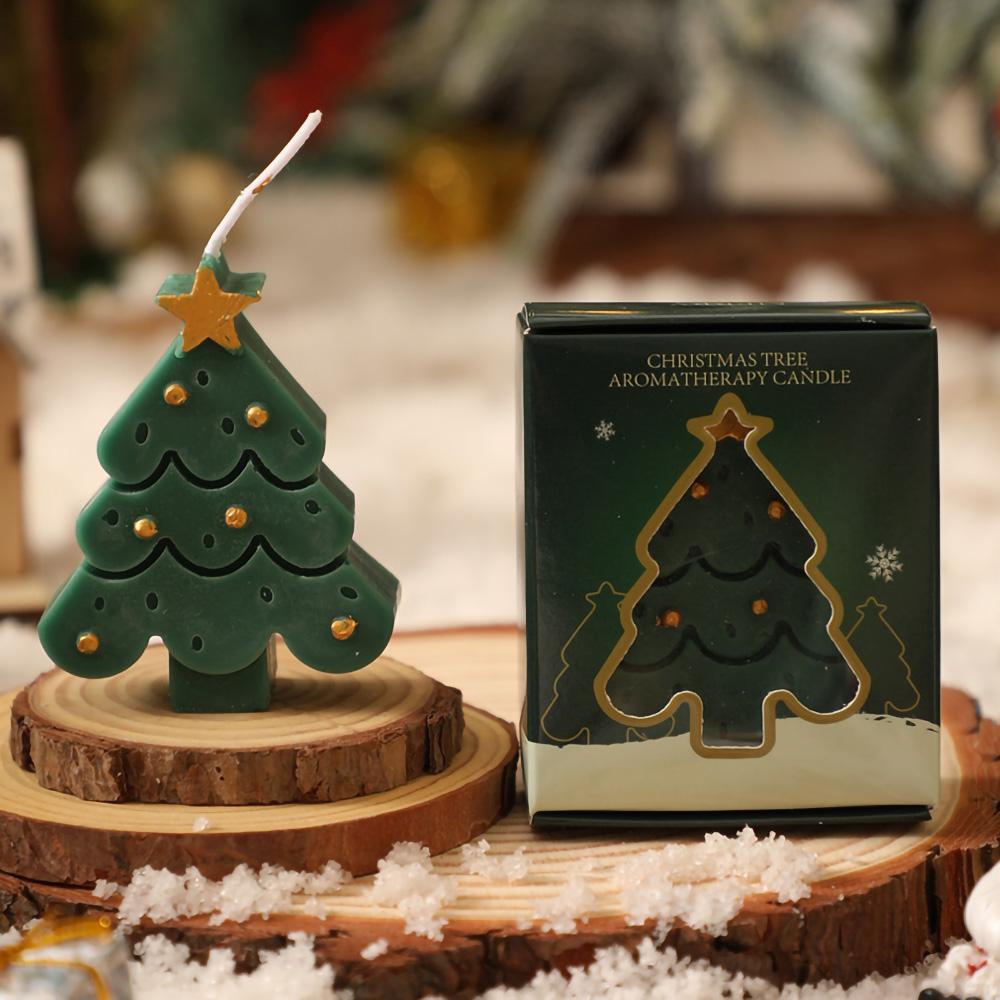 Christmas Tree Scented Candle Christmas Birthday Party Souvenir Aromatherapy Candle Home Decor Room Decor Table Decor 8.2x6.7cm