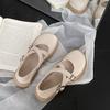 Two Wear Small Leather Shoes Female British Style 2024 Spring and Autumn New Versatile Platform Loafers Retro Mary Jane Single Shoes