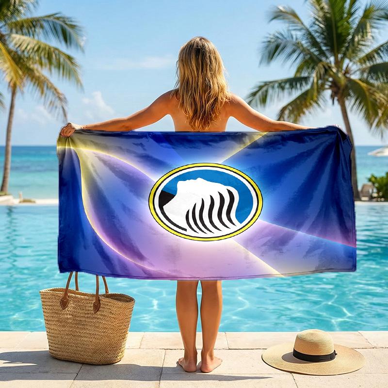 Asciugamano da Spiaggia Asciugatura Rapida in Microfibra Assorbente Portatile da Viaggio per Nuoto Atalanta FC