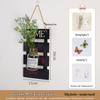 Handcrafted Wooden Wall-Mounted Hydroponic Glass Vase for Bedroom and Living Room Decor