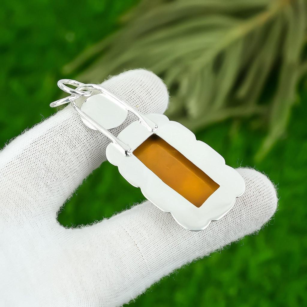 Mothers day Sale Radiant Picture Jasper Stone Sister Pendant 925 Sterling Silver