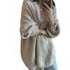 2024 New Korean Lantern Sleeve Drop Shoulder Cardigan - Loose Knitted Sweater for Women, Autumn Winter