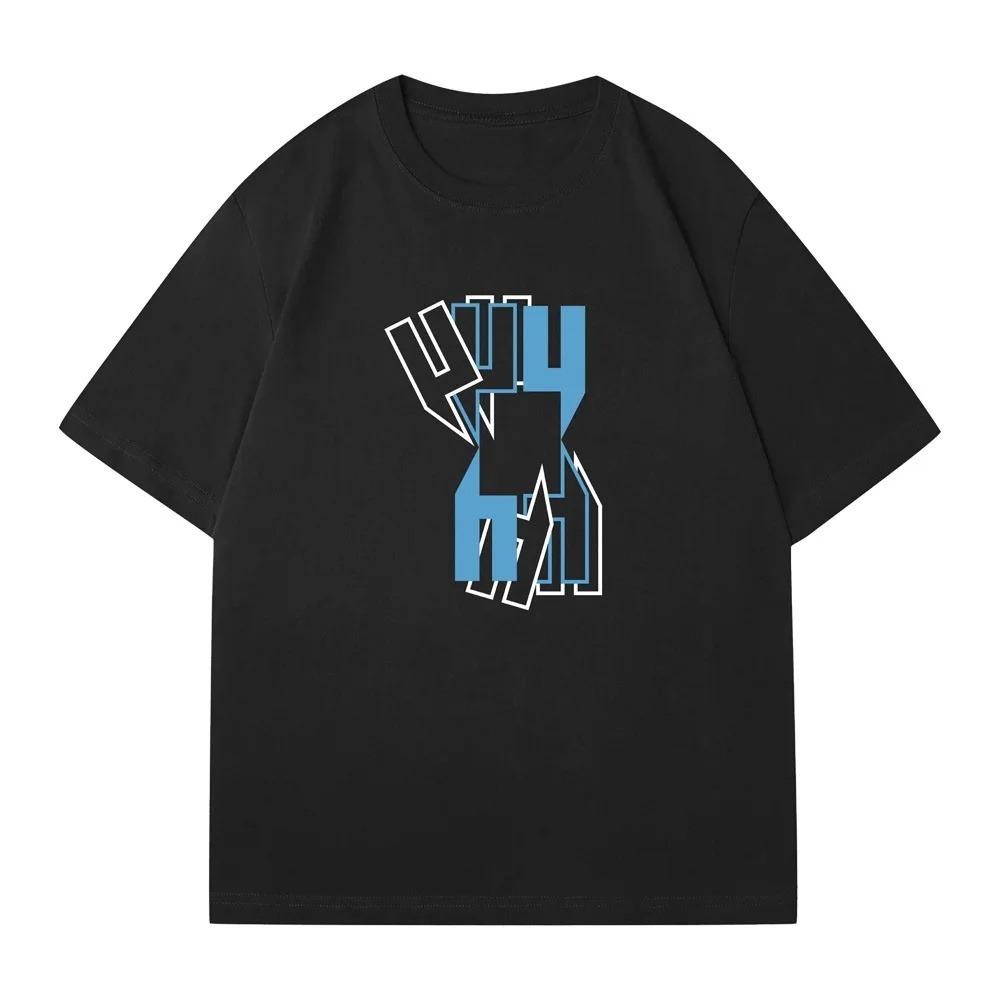 Summer New Yelir World Men's Loose Fit Cotton T-Shirt Short Sleeve Breathable Casual Top Summer Fashion Basic Crew Neck Tee
