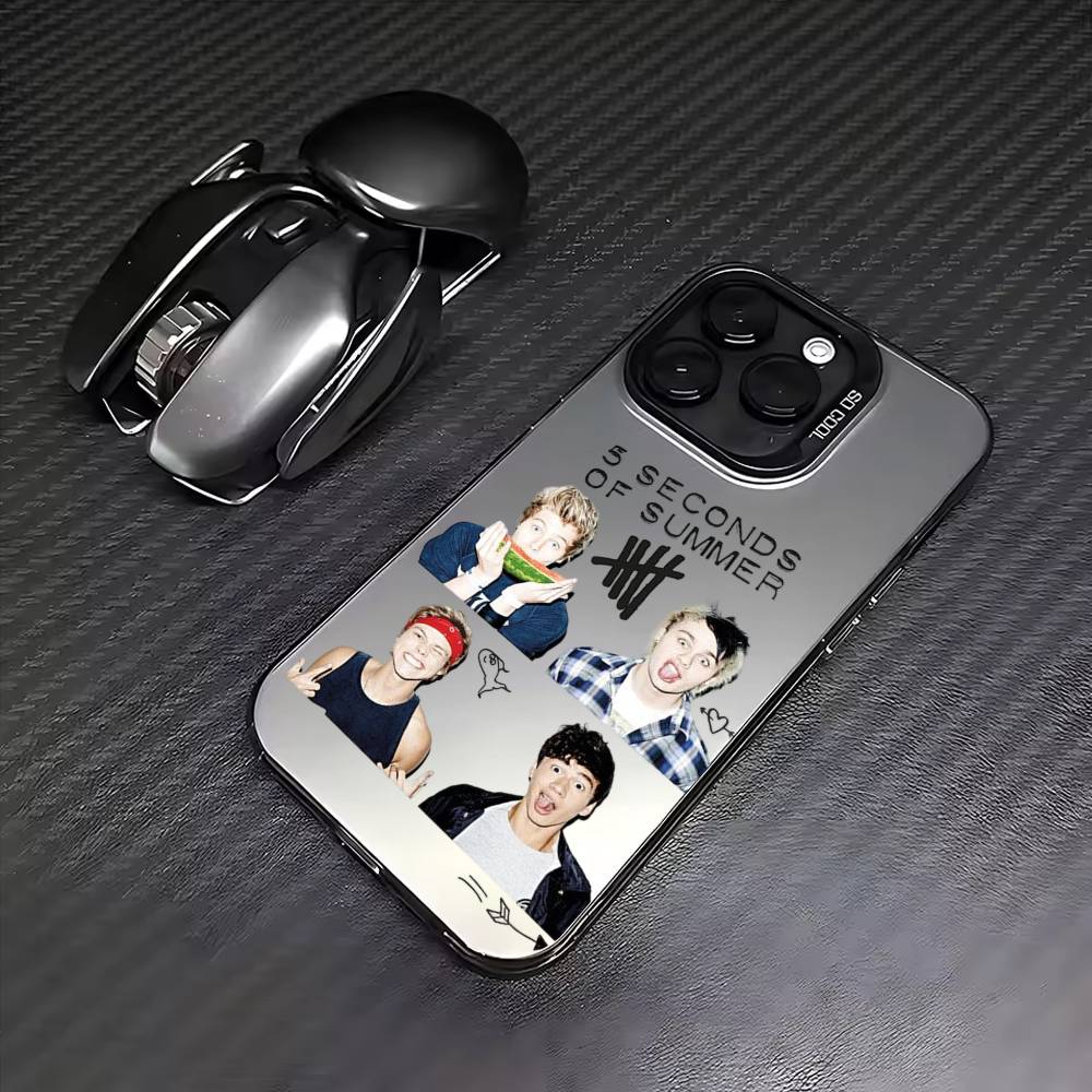5 S-Seconds of S-Summer Band    Phone Case For iPhone17,16,15,14,13,12,11 Plus,Pro Max Colored Silver Plated Inside Cover