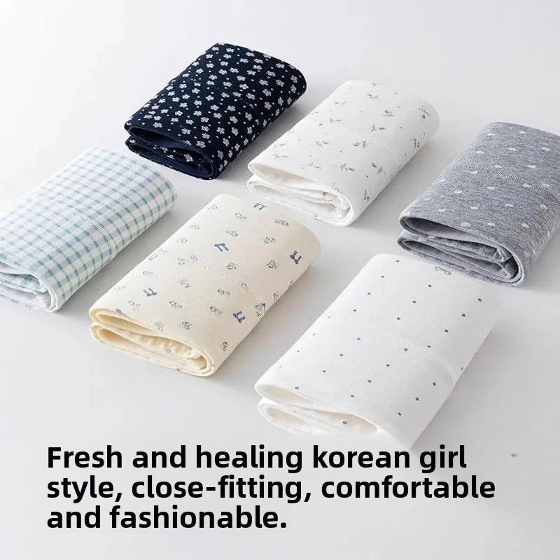 10A Antibacterial Pure Cotton High-Waist Women Boyshort Panties, Baby Cotton Full Cotton Crotch Plus Size Soft Breathable Underwear