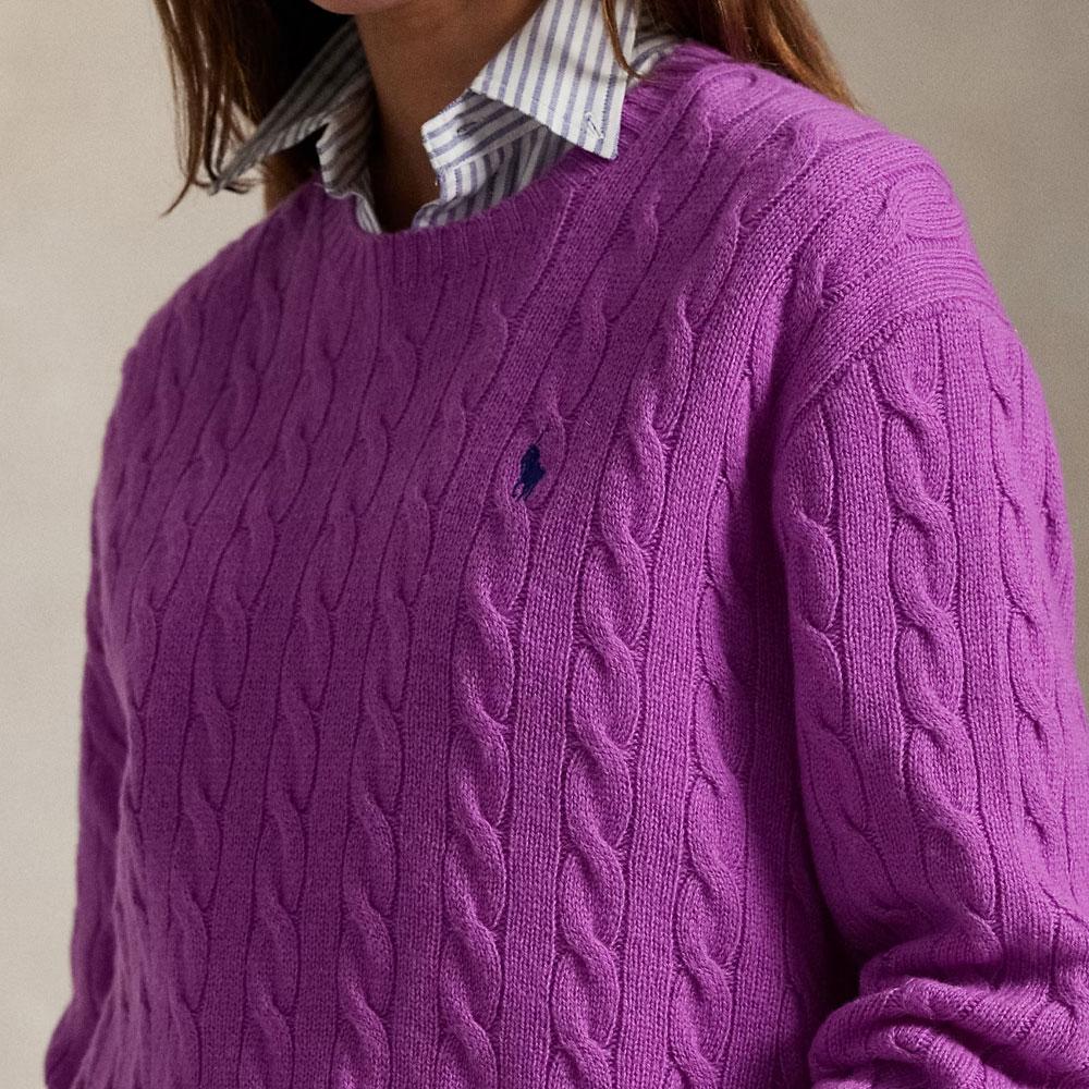 Polo Ralph Lauren Dropped Shoulder Round Neck Ribbed Cuff Sweater Women sweater 211972115-003