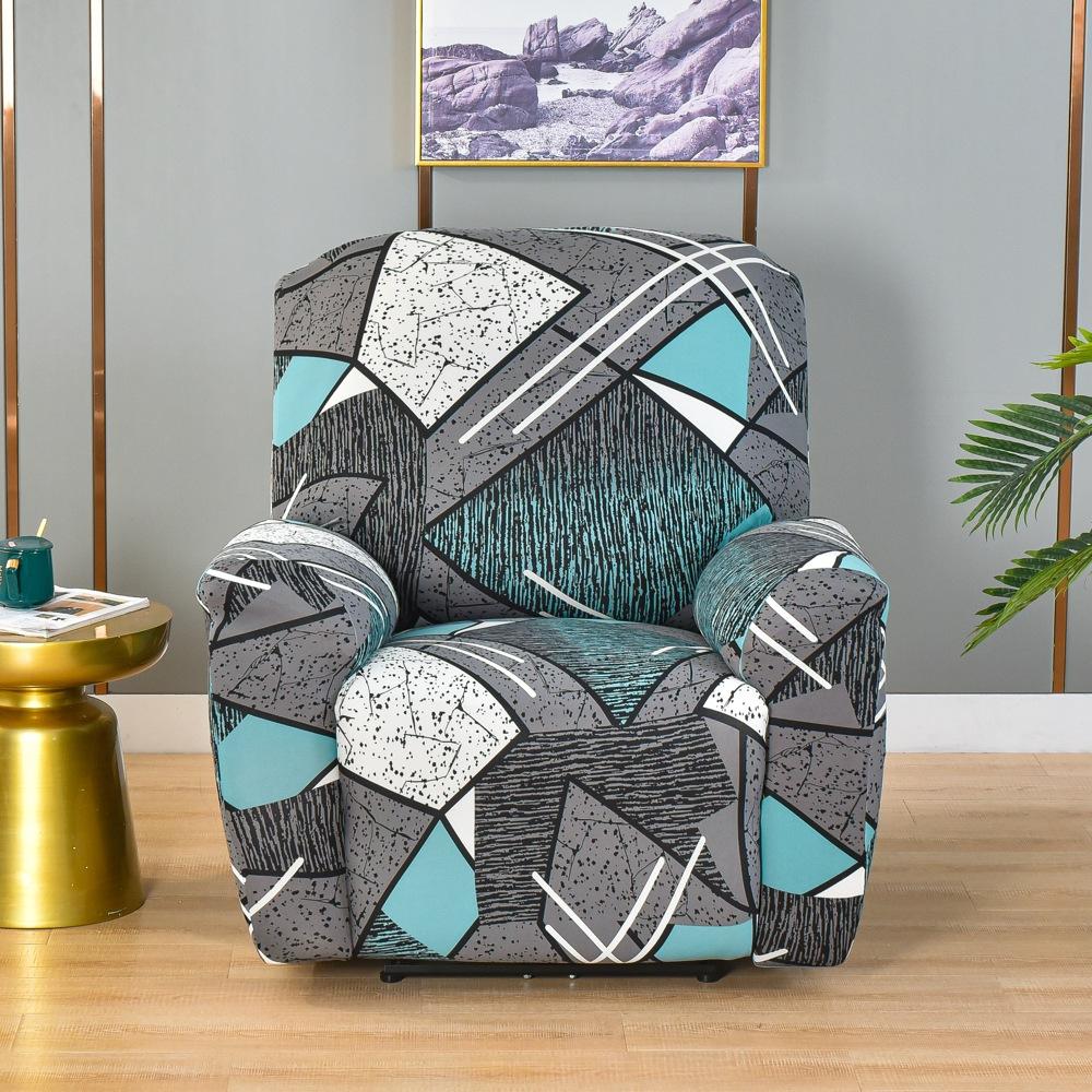 Elastic All-inclusive Sofa Recliner Cover, Printed Four-season Universal Function Single Sofa Cover
