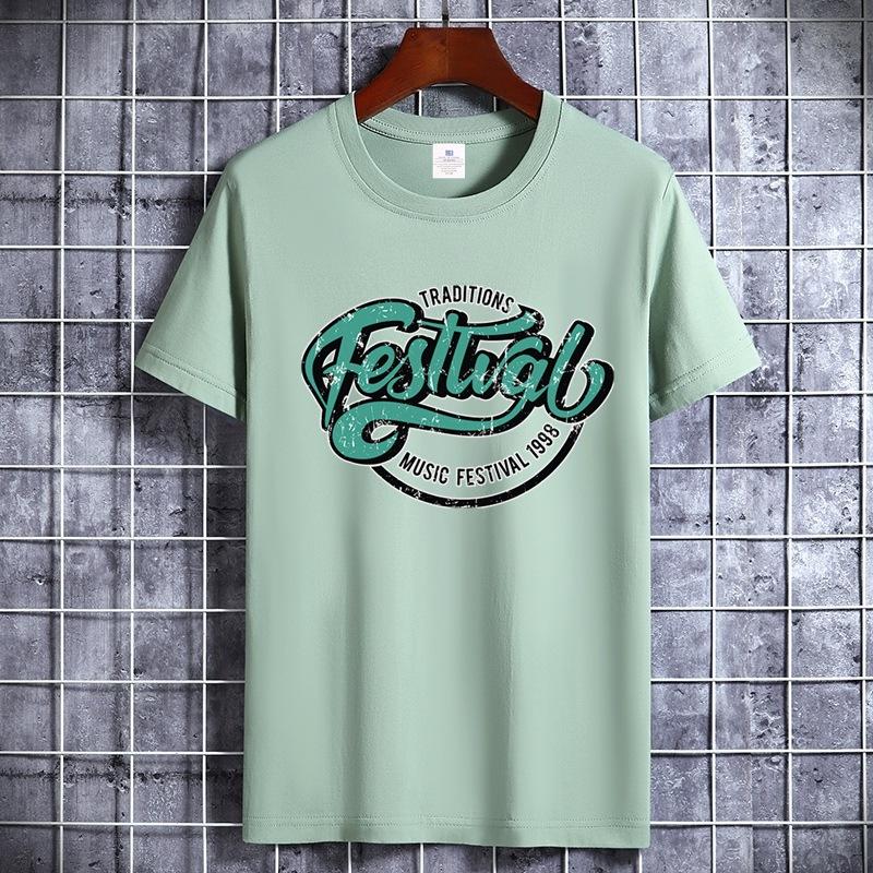 Kurzarm-T-Shirt für Männer und Frauen, lockerer Sommer, Rundhalsausschnitt, Buchstaben auf dem Unterhemd der Kleidung gedruckt