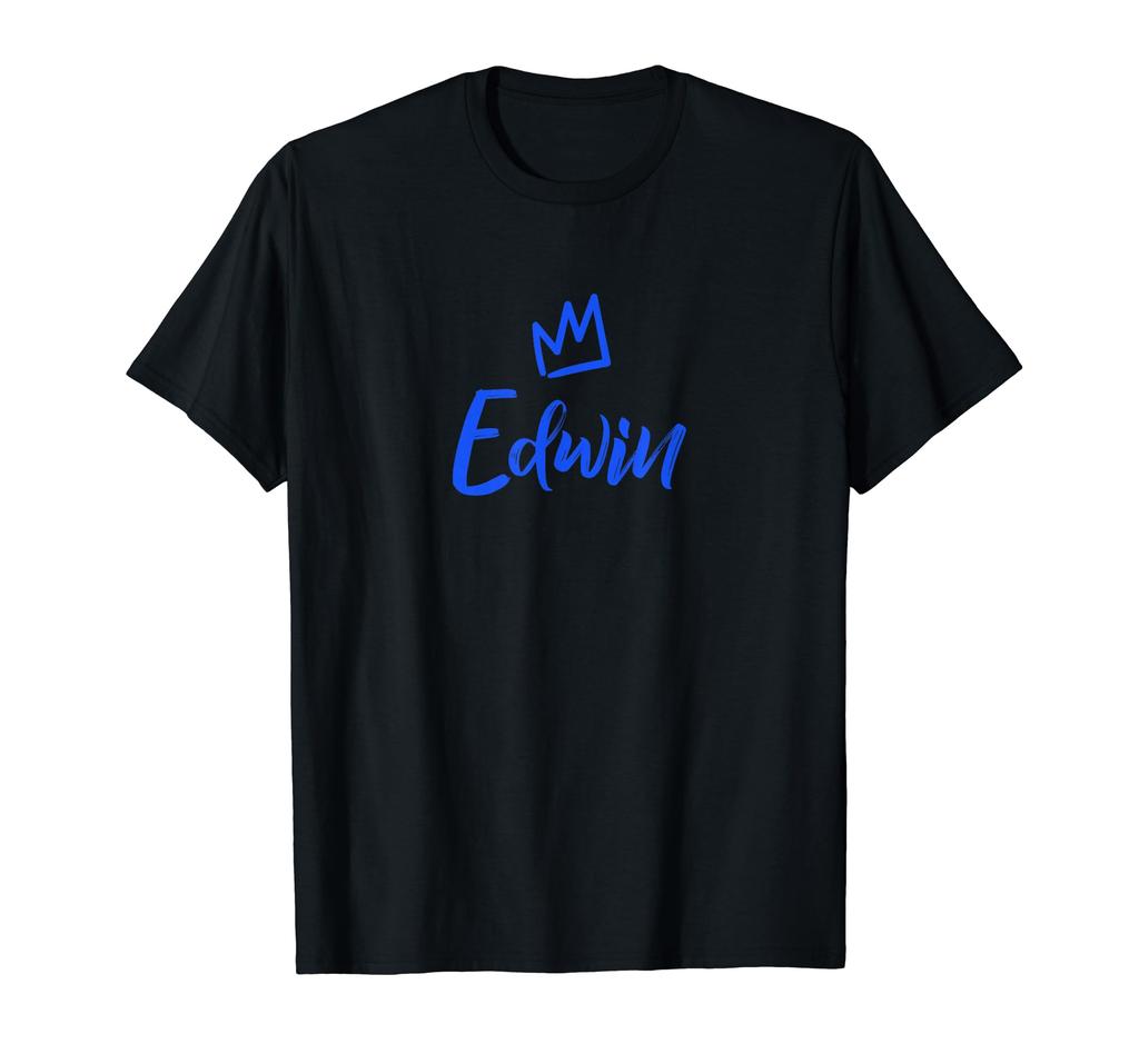 Edwin The Crown Name Edwin King/Blue & Men's T-Shirt