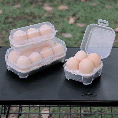 3 Pack Egg Storage Box Grid Egg Tray Shockproof Leakproof Egg Holder Container for Refrigerator Camping Picnic Hiking, Plastic Egg Storage Box Case