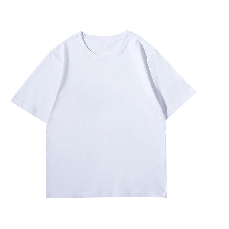 European Style Women's Plus Size Loose Mid-Length Crew Neck Short Sleeve T-Shirt
