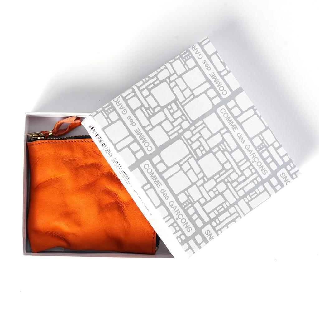 Comme des Garcons Mini Wallet Washed Wallet Leather SA3100WW Orange Men's Women's… [Item]