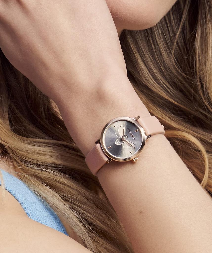 Authorized Dealer Olivia Burton Watch Ladies ob24000018 Signature 28mm B Ultra Slim Carnation Gold Blush Leather Strap Watch [OLIVIA BURTON] &