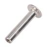 100 Paia Rivetti a Vite a Testa Piatta 4x18x8.5mm M3 Rivetti a Vite in Acciaio Inossidabile per Legare la Pelle
